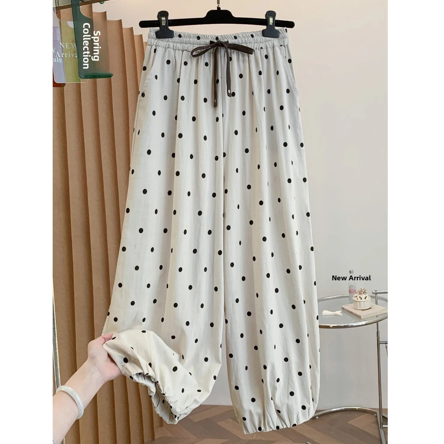 Summer Cotton Linen Polka Dot Comfortable Breathable Casual Sensation Balloon Pants Straight Leg Long Women's Clothing
Summer Cotton Linen Polka Dot Comfortable Breathable Casual Sensation Balloon Pants Straight Leg Long Women's Clothing