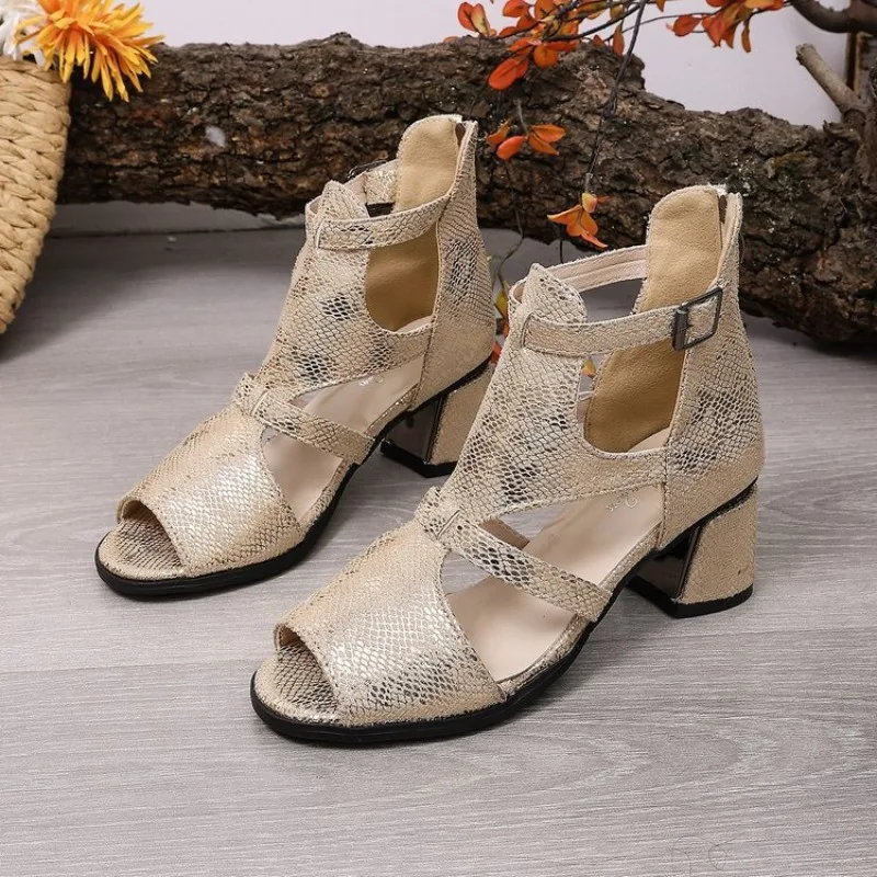 New Summer High Heels Shoes Fashion Ankle Buckle Sandals Women Sandals Women Vintage Open Toe Soft Sole Casual Shoes for Women
New Summer High Heels Shoes Fashion Ankle Buckle Sandals Women Sandals Women Vintage Open Toe Soft Sole Casual Shoes for Women