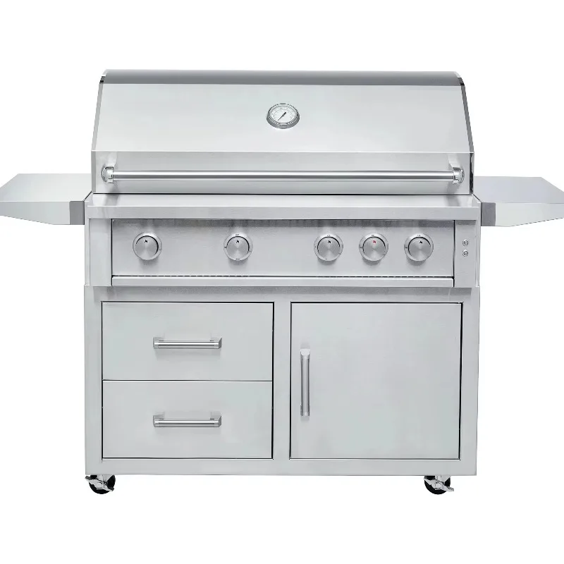 High-End Stainless Steel BBQ Grill Stand with Propane Gas Infrared Tube Burners Commercial Home Outdoor Castors for Garden Use
High-End Stainless Steel BBQ Grill Stand with Propane Gas Infrared Tube Burners Commercial Home Outdoor Castors for Garden Use