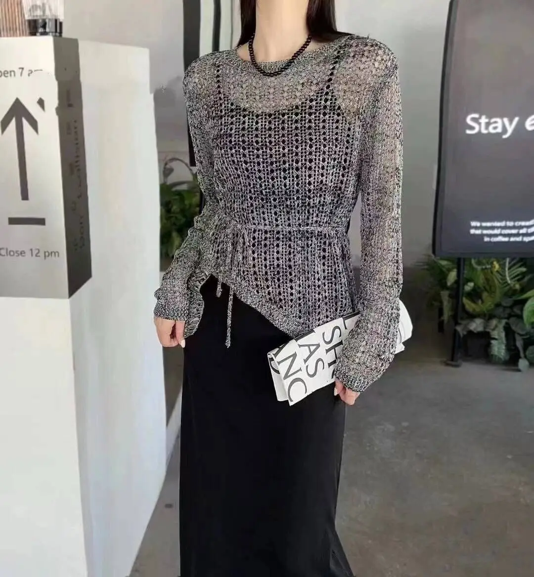 Hollow Knitted Sweater Tops Women's Long Sleeve Shirt T-shirts Harajuku Crop Top Gothic Y2k
Hollow Knitted Sweater Tops Women's Long Sleeve Shirt T-shirts Harajuku Crop Top Gothic Y2k