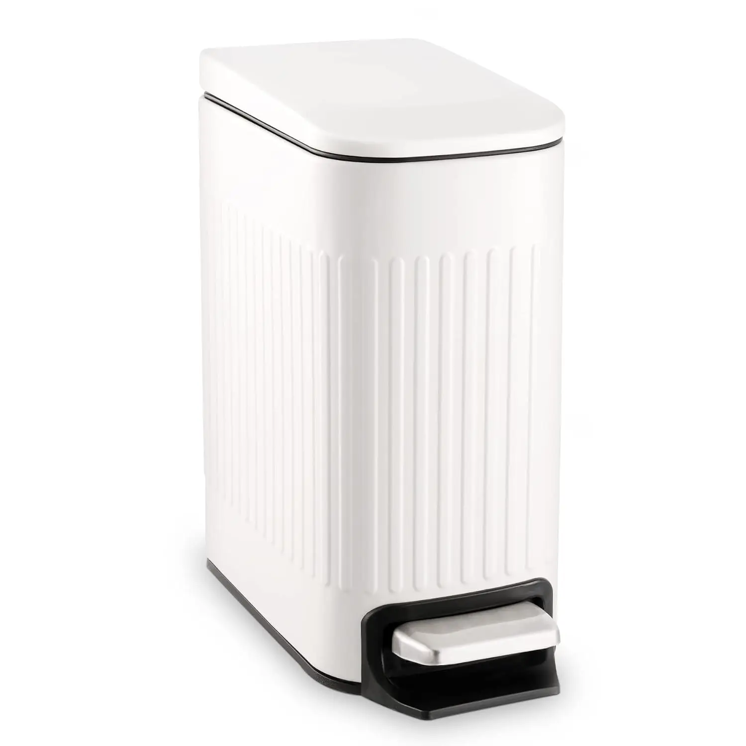 TrashAid Slim Bathroom Trash Can with Lid Soft Close, 6 Liter/1.6 Gallon Stainless Steel Small Garbage Can with Removable Inner
TrashAid Slim Bathroom Trash Can with Lid Soft Close, 6 Liter/1.6 Gallon Stainless Steel Small Garbage Can with Removable Inner