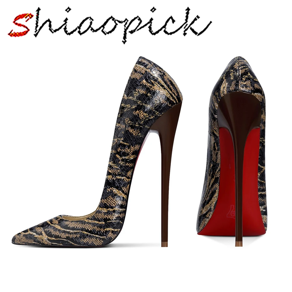2026 Spring Newly Designer 16CM High Heels Patent Leather Snakeskin Printing SEXY Woman Pumps Sexy Pointed toe SHOW Dress Shoes
2026 Spring Newly Designer 16CM High Heels Patent Leather Snakeskin Printing SEXY Woman Pumps Sexy Pointed toe SHOW Dress Shoes