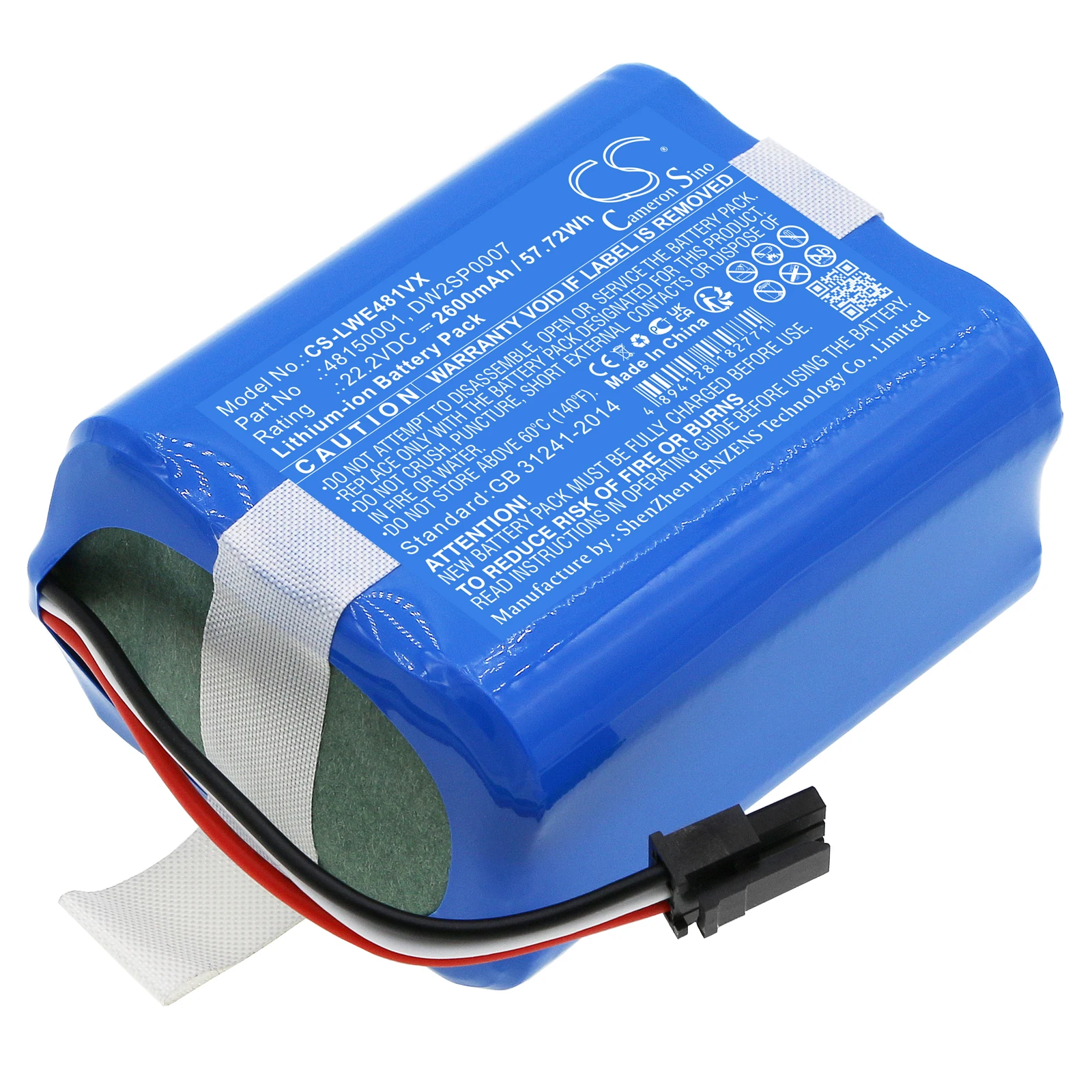 Сменный аккумулятор CS для газонокосилки Lawn ExpertRobotic 48150001 ,DW2SP0007 2600 мАч / 57,72 Втч
Сменный аккумулятор CS для газонокосилки Lawn ExpertRobotic 48150001 ,DW2SP0007 2600 мАч / 57,72 Втч