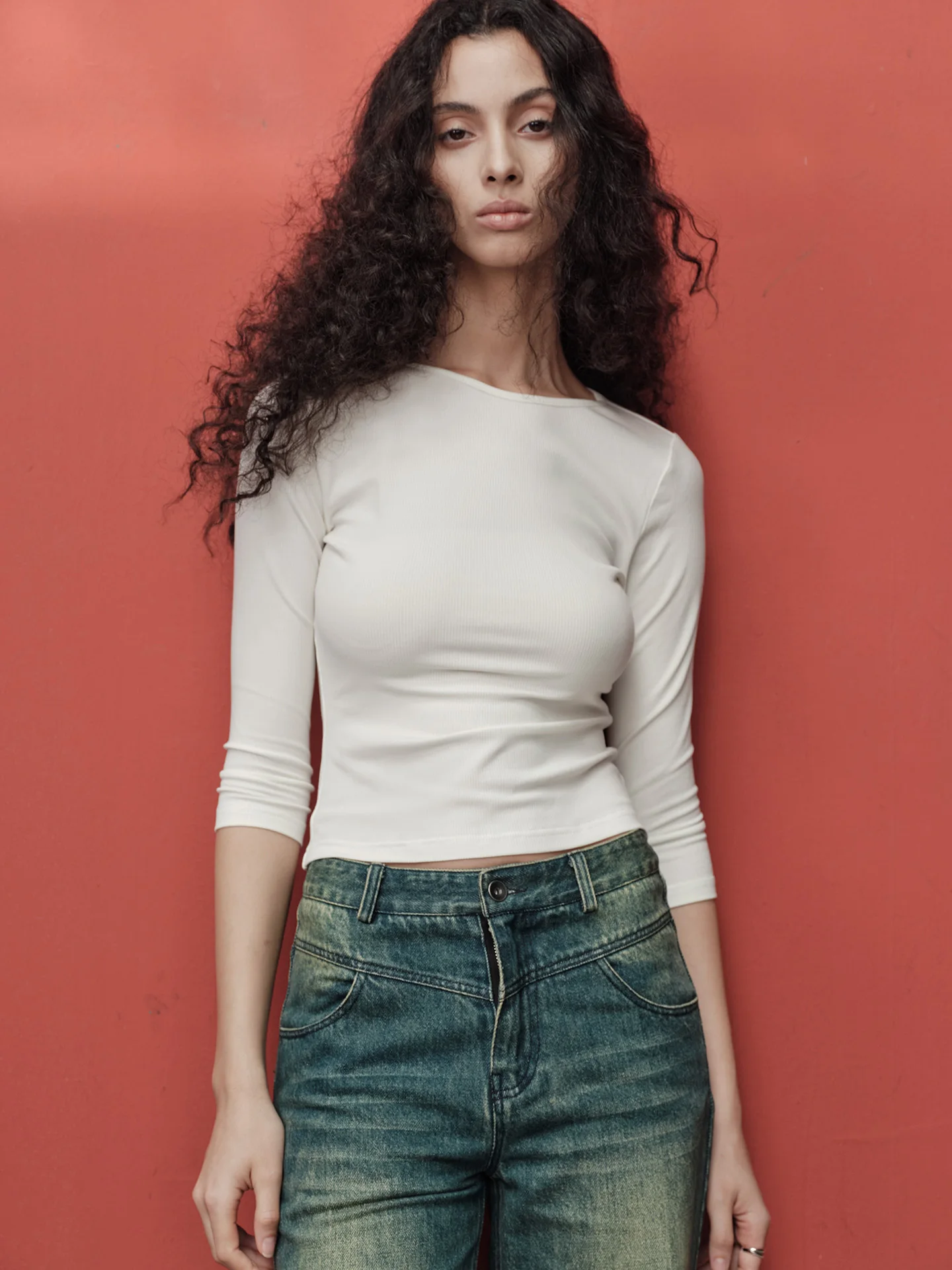 Эластичный хлопковый топ Antiform Slim Fit Basic для женщин, осенняя мода Seven Sve
Эластичный хлопковый топ Antiform Slim Fit Basic для женщин, осенняя мода Seven Sve