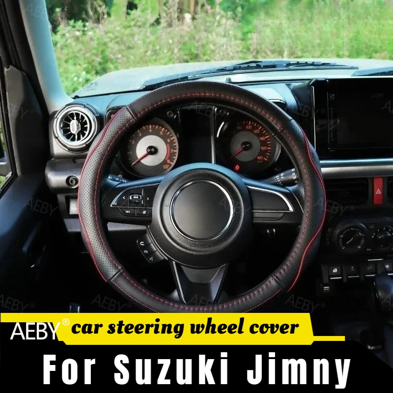For Suzuki Jimny 2019-2026 PU leather steering wheel cover,UV protection,Accessories,All-season breathable microfiber anti-slip
For Suzuki Jimny 2019-2026 PU leather steering wheel cover,UV protection,Accessories,All-season breathable microfiber anti-slip