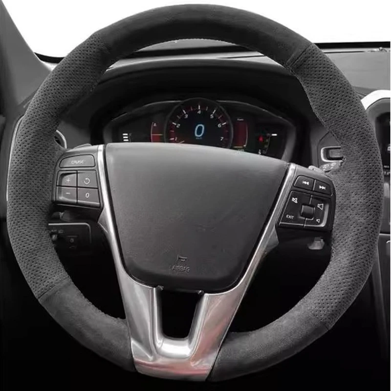 Сшитый вручную нескользящий износостойкий замшевый чехол на руль автомобиля 100% для Volvo V40 XC60 S60 LV60 S80L
Сшитый вручную нескользящий износостойкий замшевый чехол на руль автомобиля 100% для Volvo V40 XC60 S60 LV60 S80L