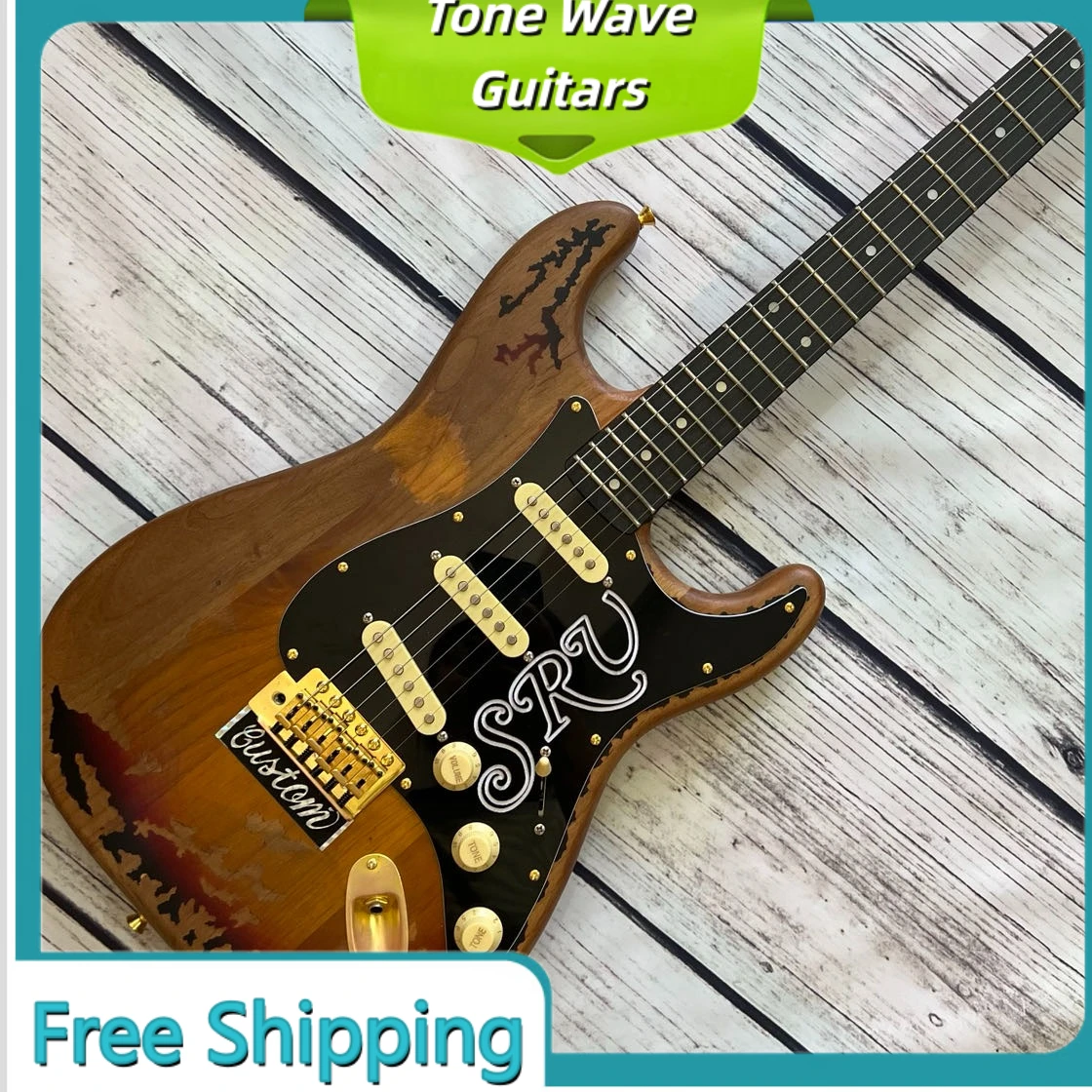 STSS 39 Inch Brown Srv Electric Guitar Rosewood Neck Alder Body 21 Tone SSS Pickup Classic Rock Design Premium Music Gift
STSS 39 Inch Brown Srv Electric Guitar Rosewood Neck Alder Body 21 Tone SSS Pickup Classic Rock Design Premium Music Gift