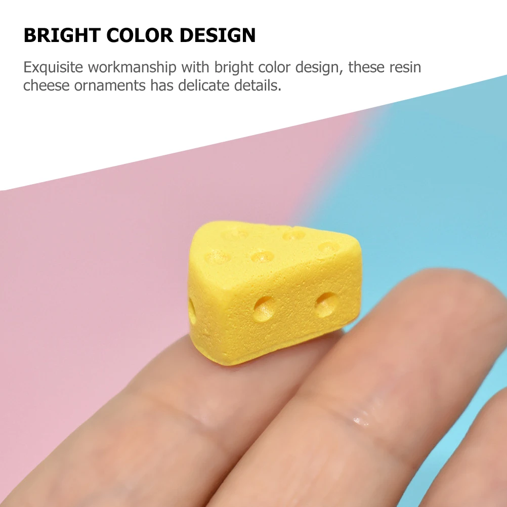 100Pcs Mini Resin Cheese Exquisite Workmanship Bright Color DIY Crafts Accessories Mini Resin Cheese Miniature Food
100Pcs Mini Resin Cheese Exquisite Workmanship Bright Color DIY Crafts Accessories Mini Resin Cheese Miniature Food
