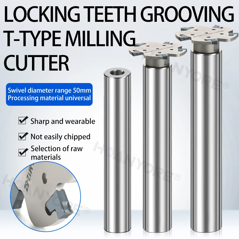 T-Slot Cutter Shank, Replaceable Screw-Locking Head, Detachable Blade of T-Shaped Milling Cutter, Groove Cutting
T-Slot Cutter Shank, Replaceable Screw-Locking Head, Detachable Blade of T-Shaped Milling Cutter, Groove Cutting