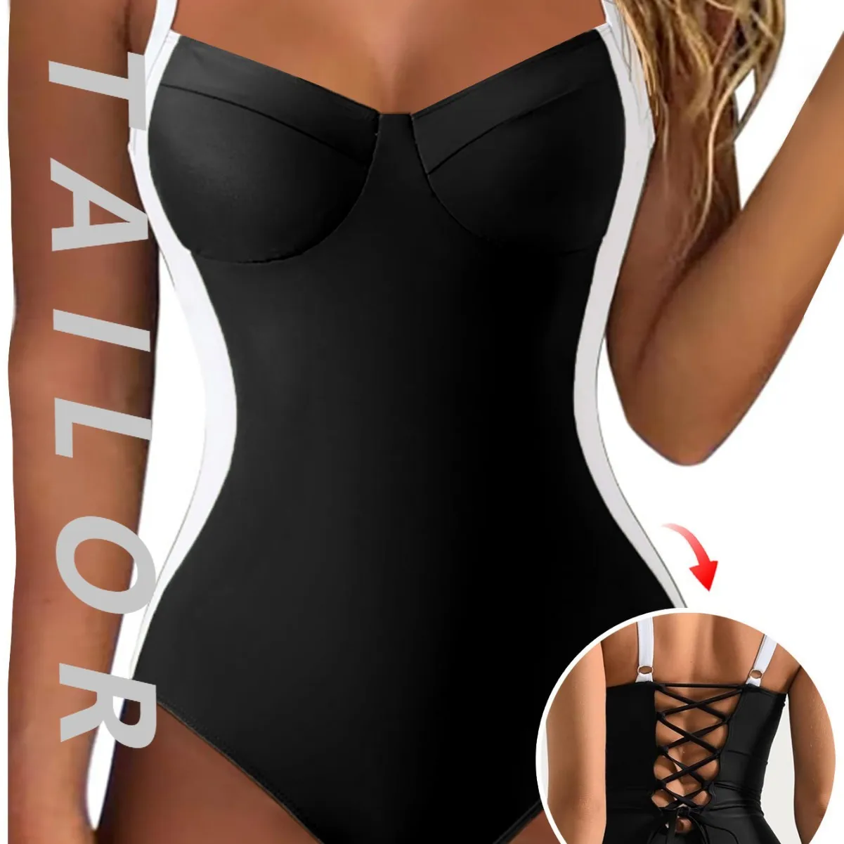 Bikini color matching lace-up gathers sexy and thin one-piece bikini swimsuit swimsuit women's 2025 new models
Bikini color matching lace-up gathers sexy and thin one-piece bikini swimsuit swimsuit women's 2025 new models