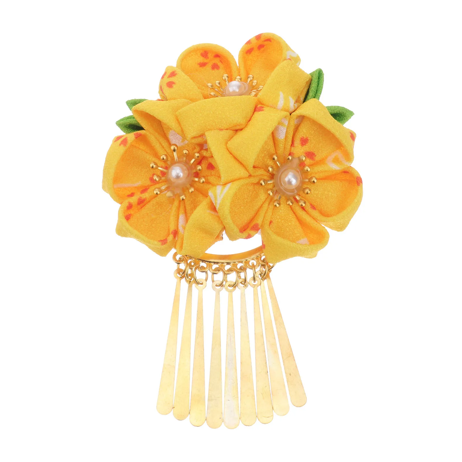Japanese Style Hanfu Yellow Floral Hair Clip Tassel Hairpin Kimono Hair Accessory Traditional Clothes Festival Party Cosplay
Japanese Style Hanfu Yellow Floral Hair Clip Tassel Hairpin Kimono Hair Accessory Traditional Clothes Festival Party Cosplay