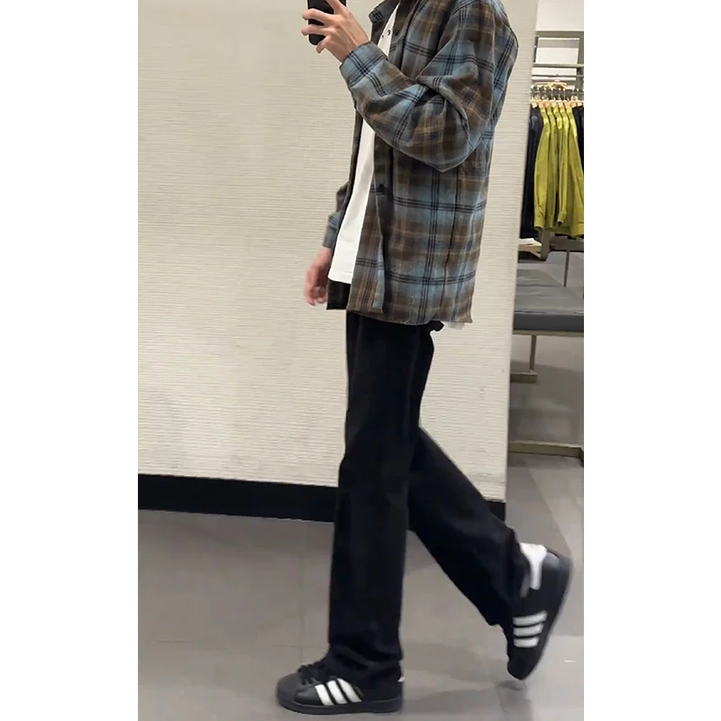 High Waist Straight Leg Stretchy Jeans for Men Bla Slimming Micro Flared Knife Autumn Spring American Vibe Teenager Jeans
High Waist Straight Leg Stretchy Jeans for Men Bla Slimming Micro Flared Knife Autumn Spring American Vibe Teenager Jeans