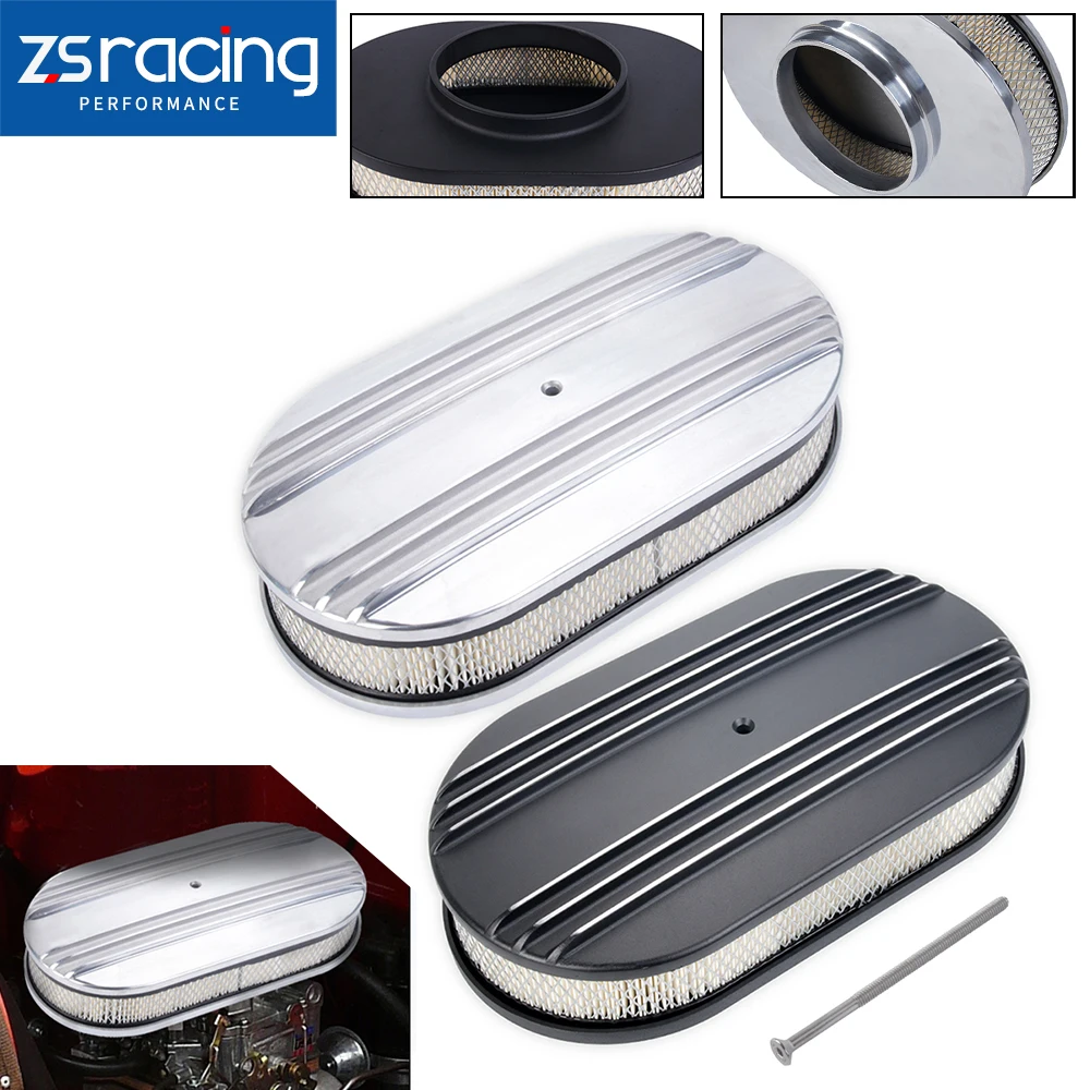 12 x 2 Inch Oval Full Finned Polished Aluminum Air Cleaner Washable Reusable Air Filter Replacement for Ford Chevy,Mopar OFI196
12 x 2 Inch Oval Full Finned Polished Aluminum Air Cleaner Washable Reusable Air Filter Replacement for Ford Chevy,Mopar OFI196