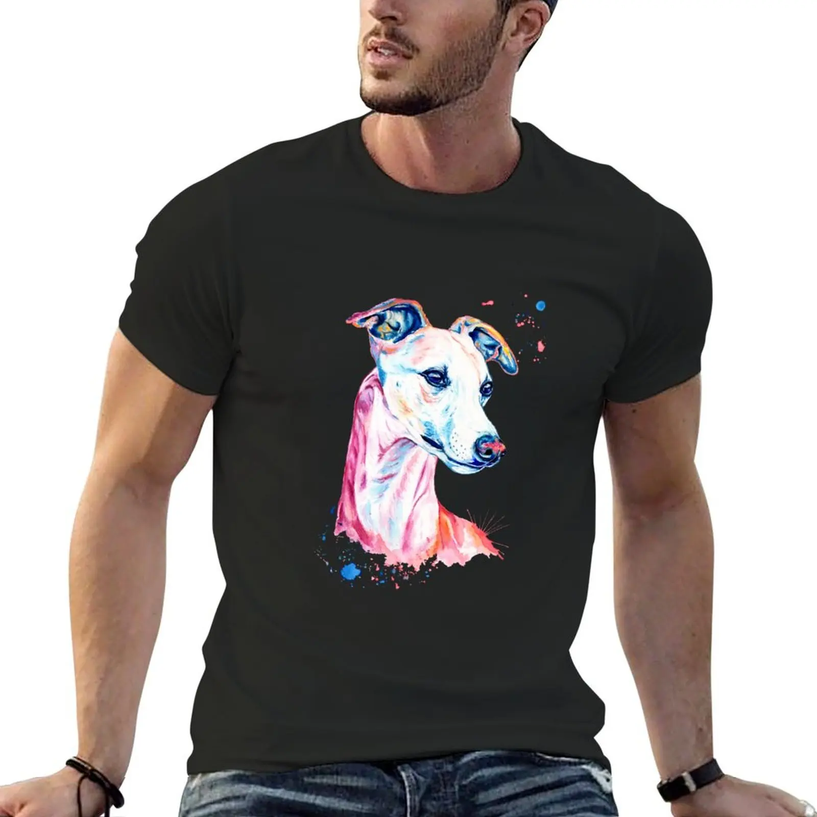 Colorful Whippet Portrait Watercolor Art Print T-Shirt tees man t shirt men clothings
Colorful Whippet Portrait Watercolor Art Print T-Shirt tees man t shirt men clothings