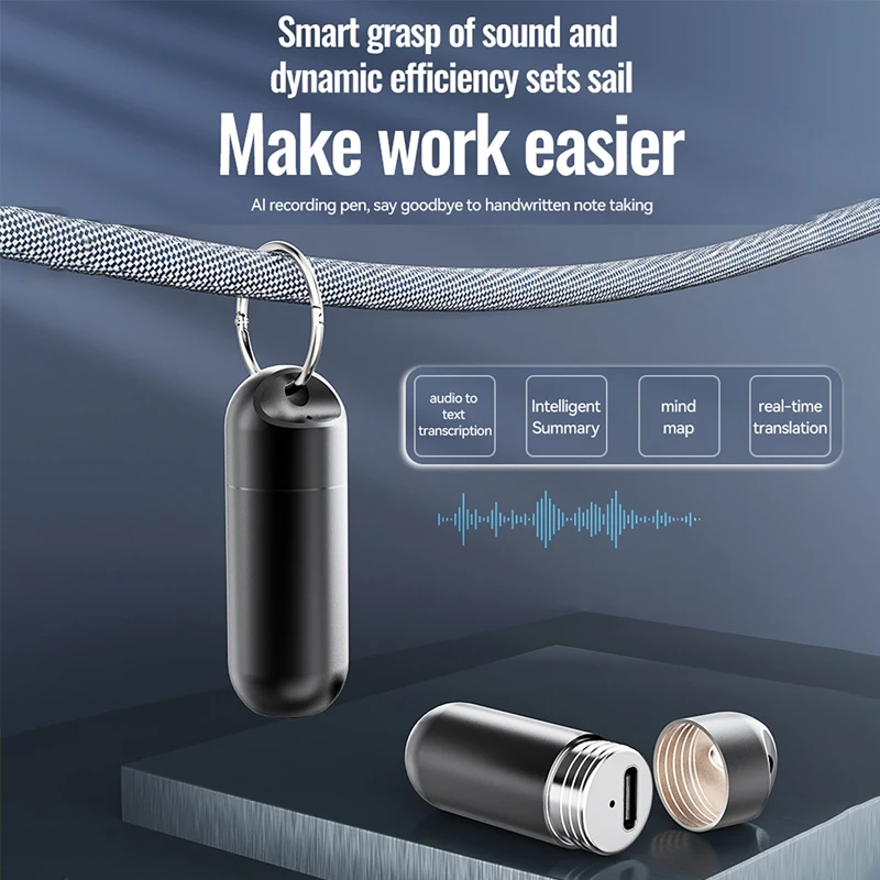 64GB AI HD Noise Cancelling Recorder ChatGPT Intelligent Transcription Translation Recording Pen APP Controls Recording
64GB AI HD Noise Cancelling Recorder ChatGPT Intelligent Transcription Translation Recording Pen APP Controls Recording