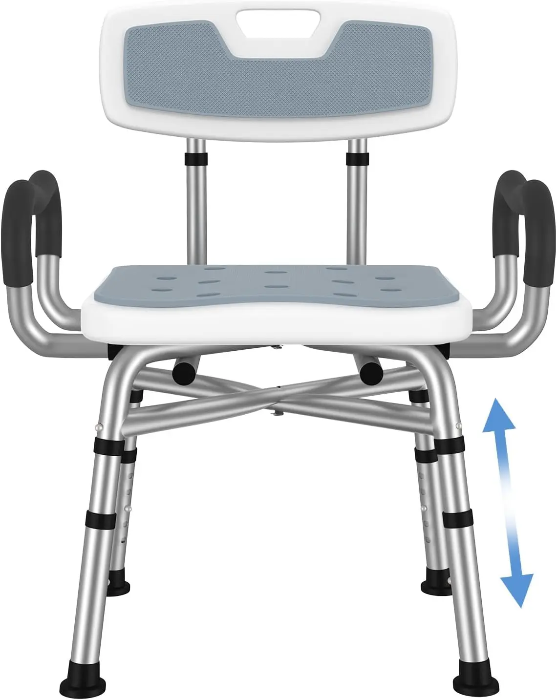 Adjustable Shower Chair with Arms & Back, Heavy Duty 550lbs Bathtub Seat, Non-Slip Feet, Rust-Resistant Aluminum Frame, Tool-Free Assembly for Elderly & Disabled
Adjustable Shower Chair with Arms & Back, Heavy Duty 550lbs Bathtub Seat, Non-Slip Feet, Rust-Resistant Aluminum Frame, Tool-Free Assembly for Elderly & Disabled