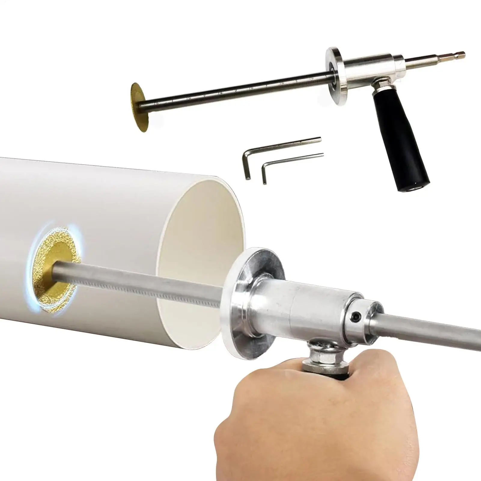 Inside Pipe Cutter PVC Inner Pipe Cutting Tool Drill Attachment Anti-Slip Hose Cutting Tube Machine For Repair Drivers And 
Inside Pipe Cutter PVC Inner Pipe Cutting Tool Drill Attachment Anti-Slip Hose Cutting Tube Machine For Repair Drivers And
