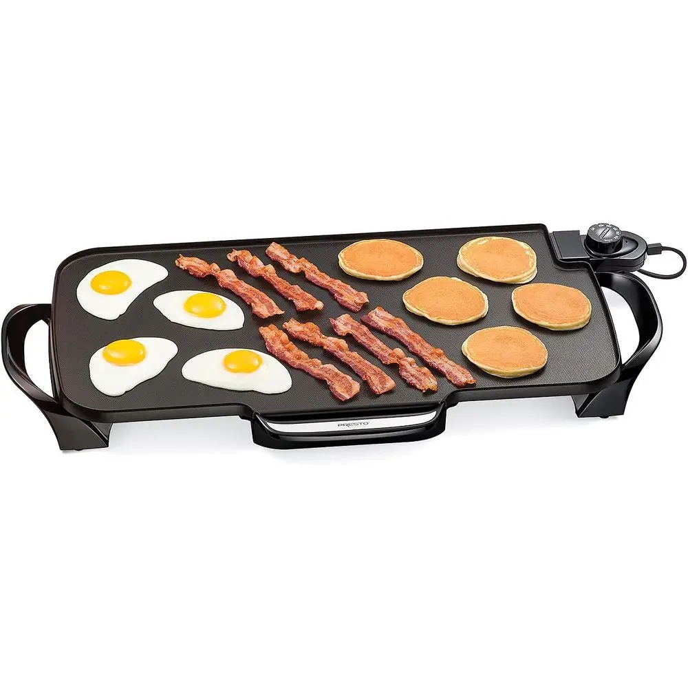 22-Inch Removable Handle Electric Griddle, Large Nonstick Surface, Black
22-Inch Removable Handle Electric Griddle, Large Nonstick Surface, Black