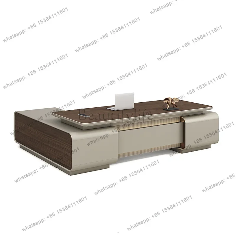 D25Light luxury boss desk simple modern chairperson's office furniture
D25Light luxury boss desk simple modern chairperson's office furniture