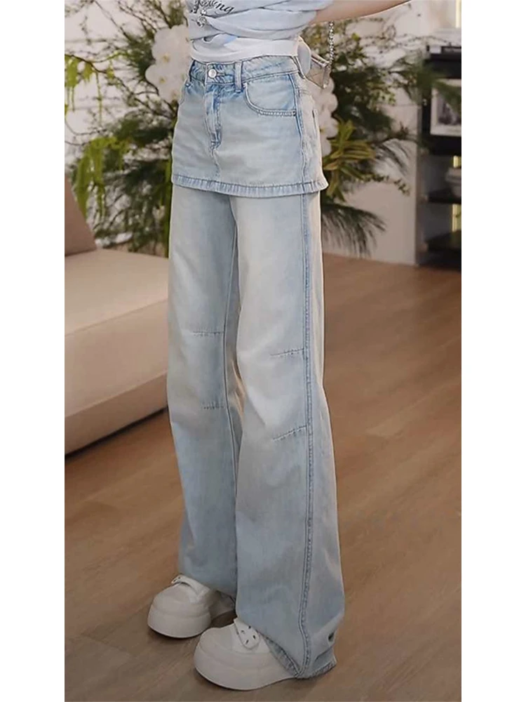 Loose Casual High Waist Straight Leg Denim Jeans Women's Long Pants Spring Autumn Lazy Style Comfortable Fit Blue Color
Loose Casual High Waist Straight Leg Denim Jeans Women's Long Pants Spring Autumn Lazy Style Comfortable Fit Blue Color