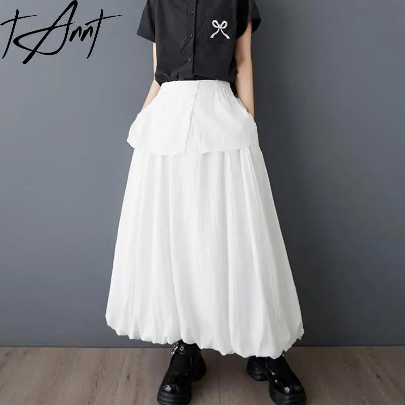 Tannt Women Skirt Patchwork High-waisted Long Women Skirts Fake Two-piece Match All Casual Long Skirts Black White 2025 New
Tannt Women Skirt Patchwork High-waisted Long Women Skirts Fake Two-piece Match All Casual Long Skirts Black White 2025 New