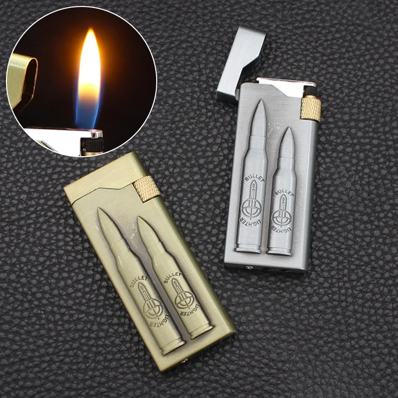 Newest Bullet Relief Craft Grinding Wheel Lighter Metal Inflatable Cigarette Lighters & Smoking Accessories Factory Direct Sales
Newest Bullet Relief Craft Grinding Wheel Lighter Metal Inflatable Cigarette Lighters & Smoking Accessories Factory Direct Sales
