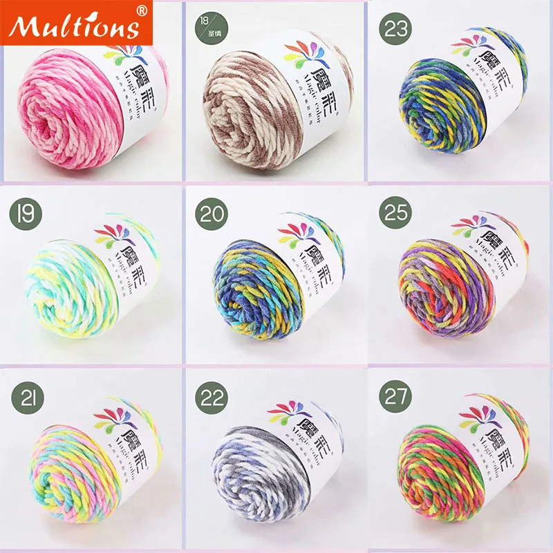 45g/Ball Colorful Wool Blended Yarn for Knitting 8 Ply Hand Knitted Chunky Yarns Crochet Woven Sweater Scarf Doll DIY Crafts
45g/Ball Colorful Wool Blended Yarn for Knitting 8 Ply Hand Knitted Chunky Yarns Crochet Woven Sweater Scarf Doll DIY Crafts 