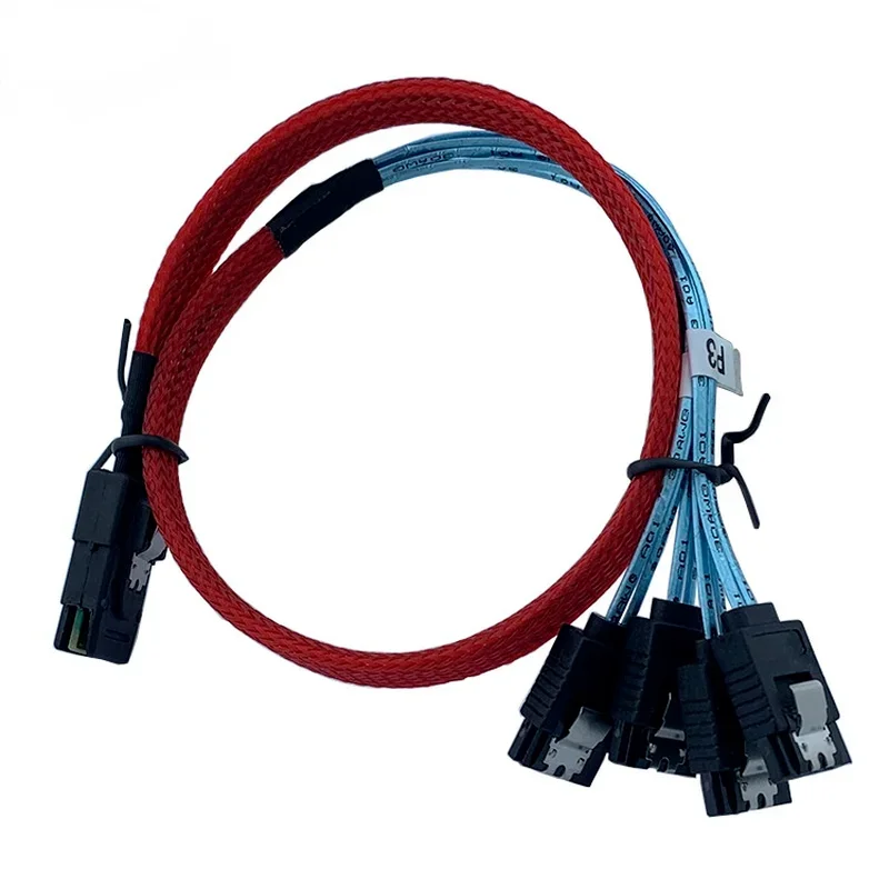 HD Mini SAS 12G SFF-8643 — 4 кабеля-адаптера SATA, внутренний контроллер материнской платы SFF 8643 на 4 конвертера жестких дисков SATA
HD Mini SAS 12G SFF-8643 — 4 кабеля-адаптера SATA, внутренний контроллер материнской платы SFF 8643 на 4 конвертера жестких дисков SATA