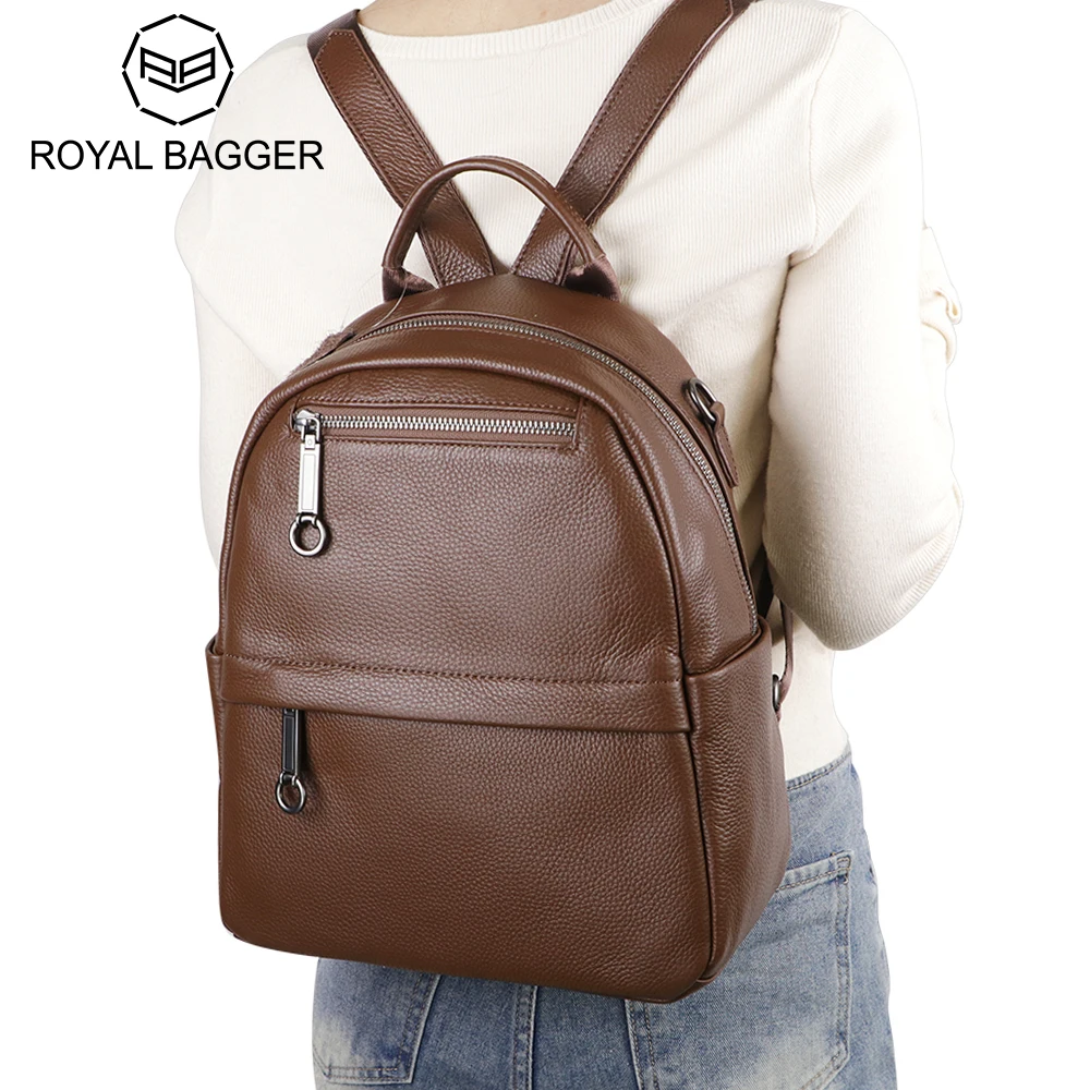 Рюкзаки из натуральной кожи Royal Bagger для женщин, дорожный рюкзак большой вместимости, модная простая сумка на плечо 2667
Рюкзаки из натуральной кожи Royal Bagger для женщин, дорожный рюкзак большой вместимости, модная простая сумка на плечо 2667