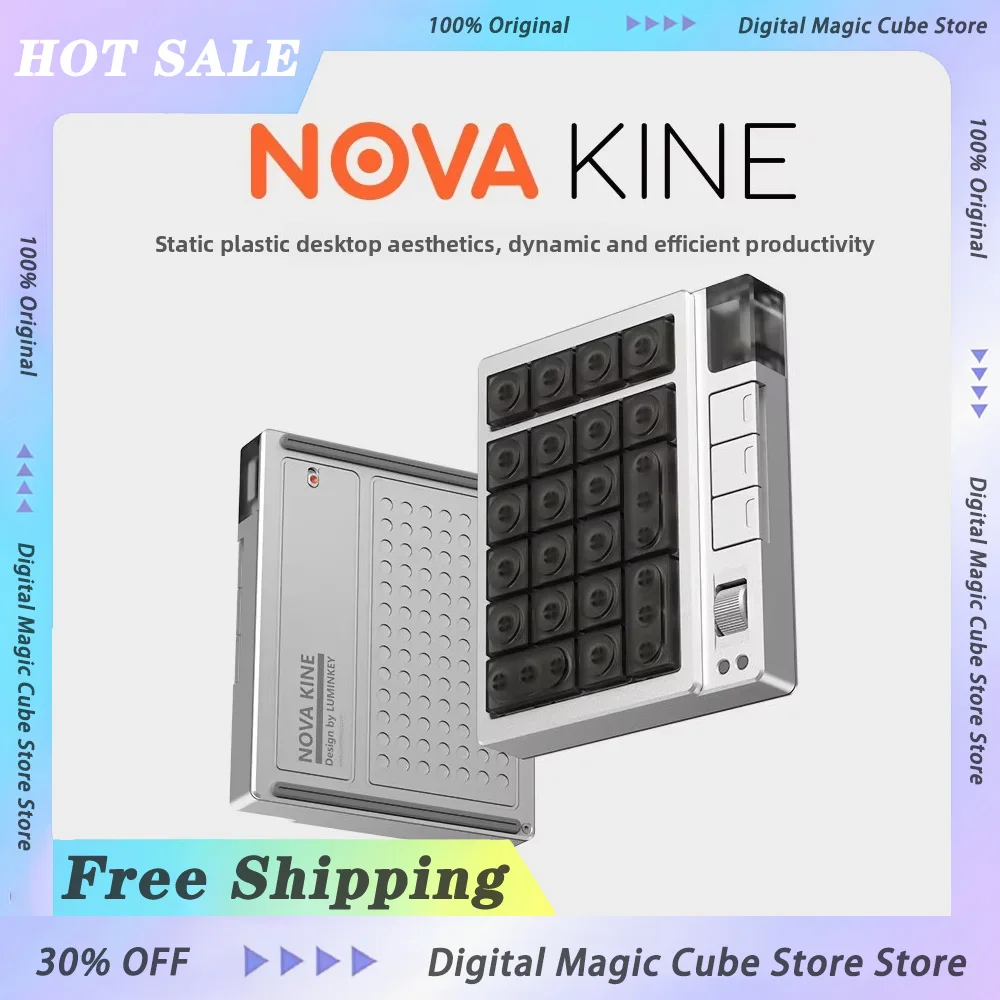 LUMINKEY NOVA KINE Mini Numeric Keypad CNC Casing Mechanical Keyboard Wireless Tri Mode Hot-swappable Designer Keyboard Office
LUMINKEY NOVA KINE Mini Numeric Keypad CNC Casing Mechanical Keyboard Wireless Tri Mode Hot-swappable Designer Keyboard Office