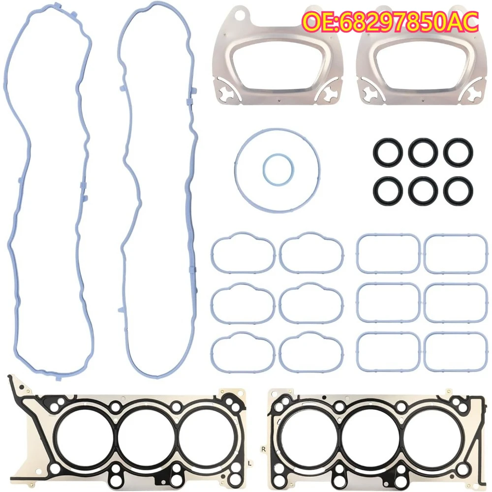 High quality New For 68297850AC 3.6L Engine Cylinder Head Gasket Kit Fits 2018-23 JL Wrangler Crown 
High quality New For 68297850AC 3.6L Engine Cylinder Head Gasket Kit Fits 2018-23 JL Wrangler Crown
