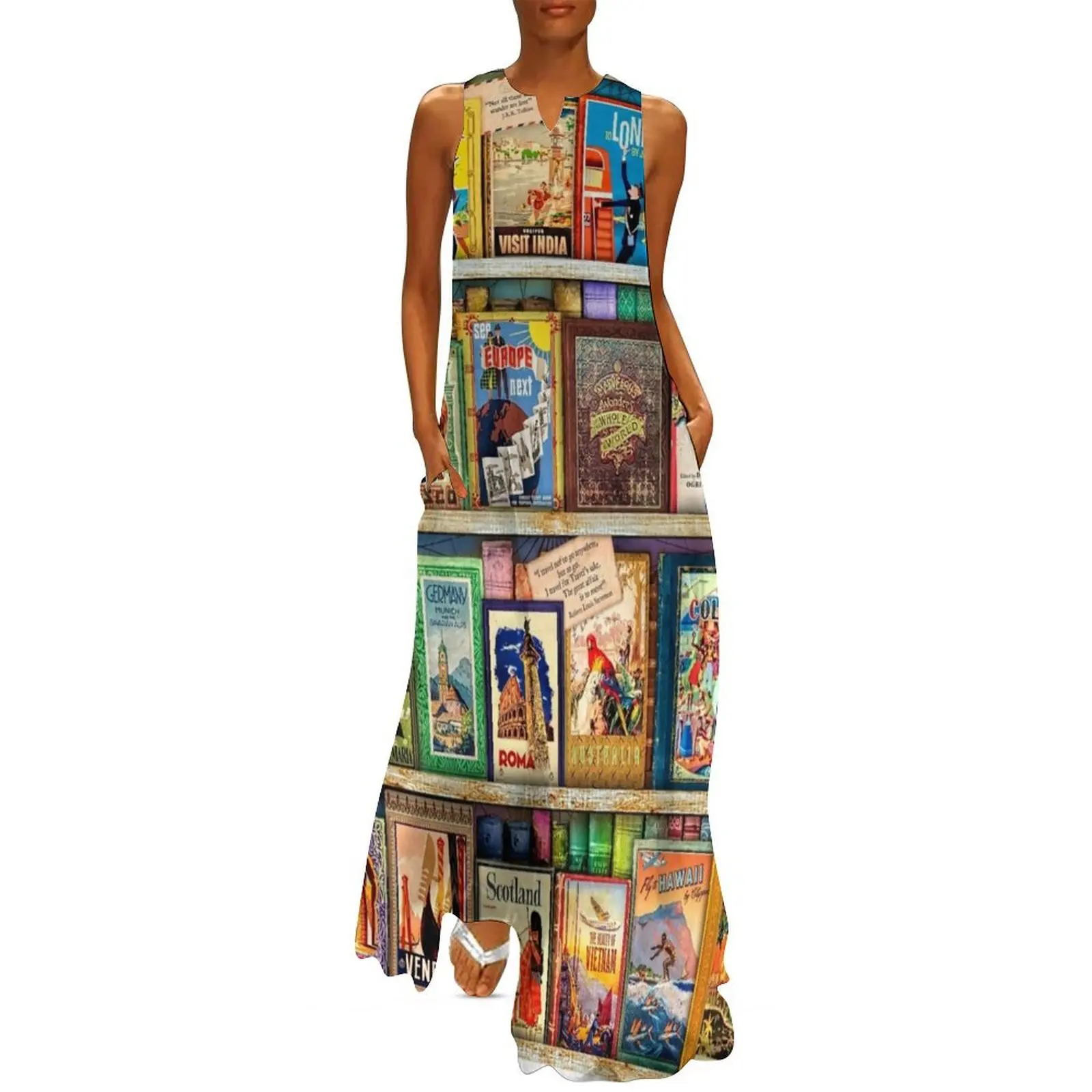 Travel Guide Book Shelf Long Dress birthday dresses for women Cocktail of dresses Female clothing
Travel Guide Book Shelf Long Dress birthday dresses for women Cocktail of dresses Female clothing