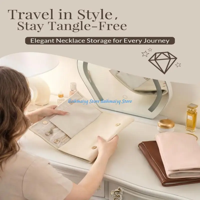 573B Stylish Travel Jewelry Organizers With 12 Dedicated Spaces To Keep Necklaces Untangled And Well Protected
573B Stylish Travel Jewelry Organizers With 12 Dedicated Spaces To Keep Necklaces Untangled And Well Protected
