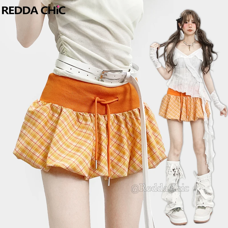 REDDACHiC клетчатая юбка с низкой посадкой и шортами-подкладкой для отдыха, летняя пышная мини-юбка с рюшами и шнурком Y2k, женские низы
REDDACHiC клетчатая юбка с низкой посадкой и шортами-подкладкой для отдыха, летняя пышная мини-юбка с рюшами и шнурком Y2k, женские низы