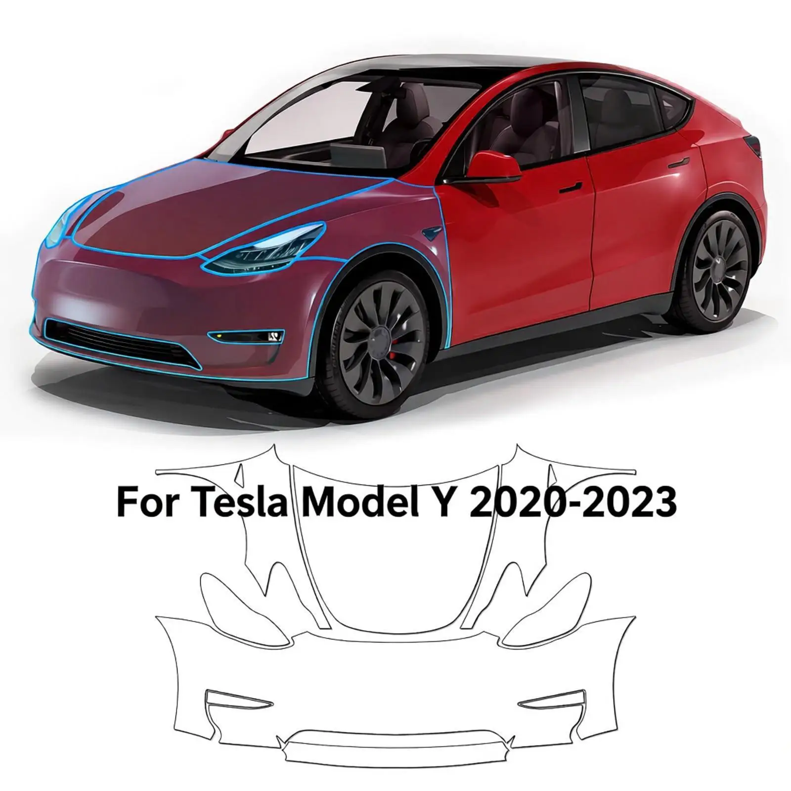 For Tesla Model Y 2020-2023 TPU Bumper Hood Pre-cut Sticker Paint Protection Film PPF Kit Scratch-resistant And Transparent
For Tesla Model Y 2020-2023 TPU Bumper Hood Pre-cut Sticker Paint Protection Film PPF Kit Scratch-resistant And Transparent