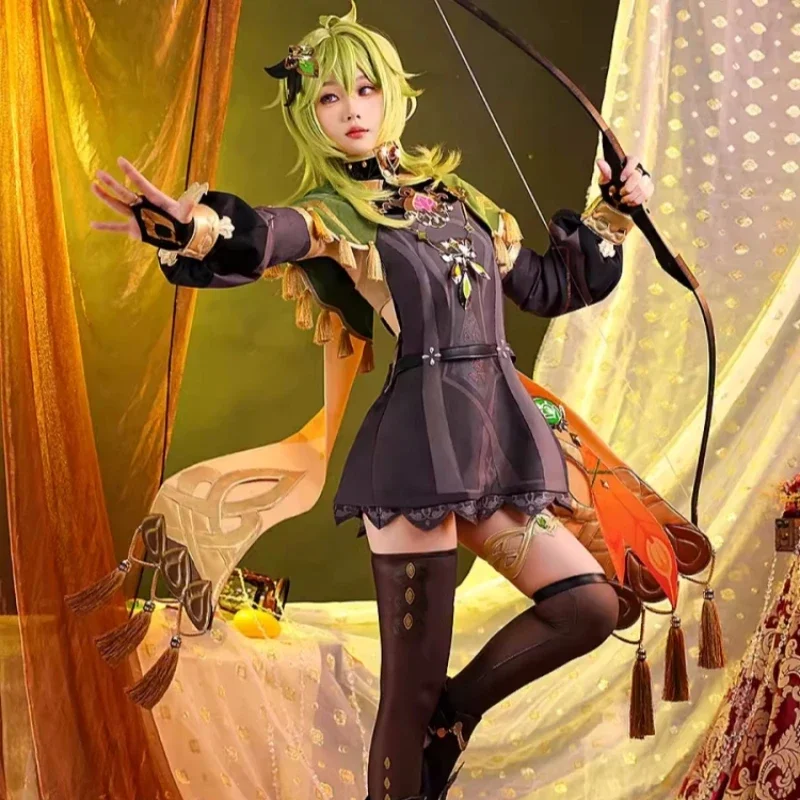 Game Genshin Impact Collei Cosplay Costume Anime Rose High Quality Women Dress Role Play Clothing Carnival Comic-con Party Suit
Game Genshin Impact Collei Cosplay Costume Anime Rose High Quality Women Dress Role Play Clothing Carnival Comic-con Party Suit