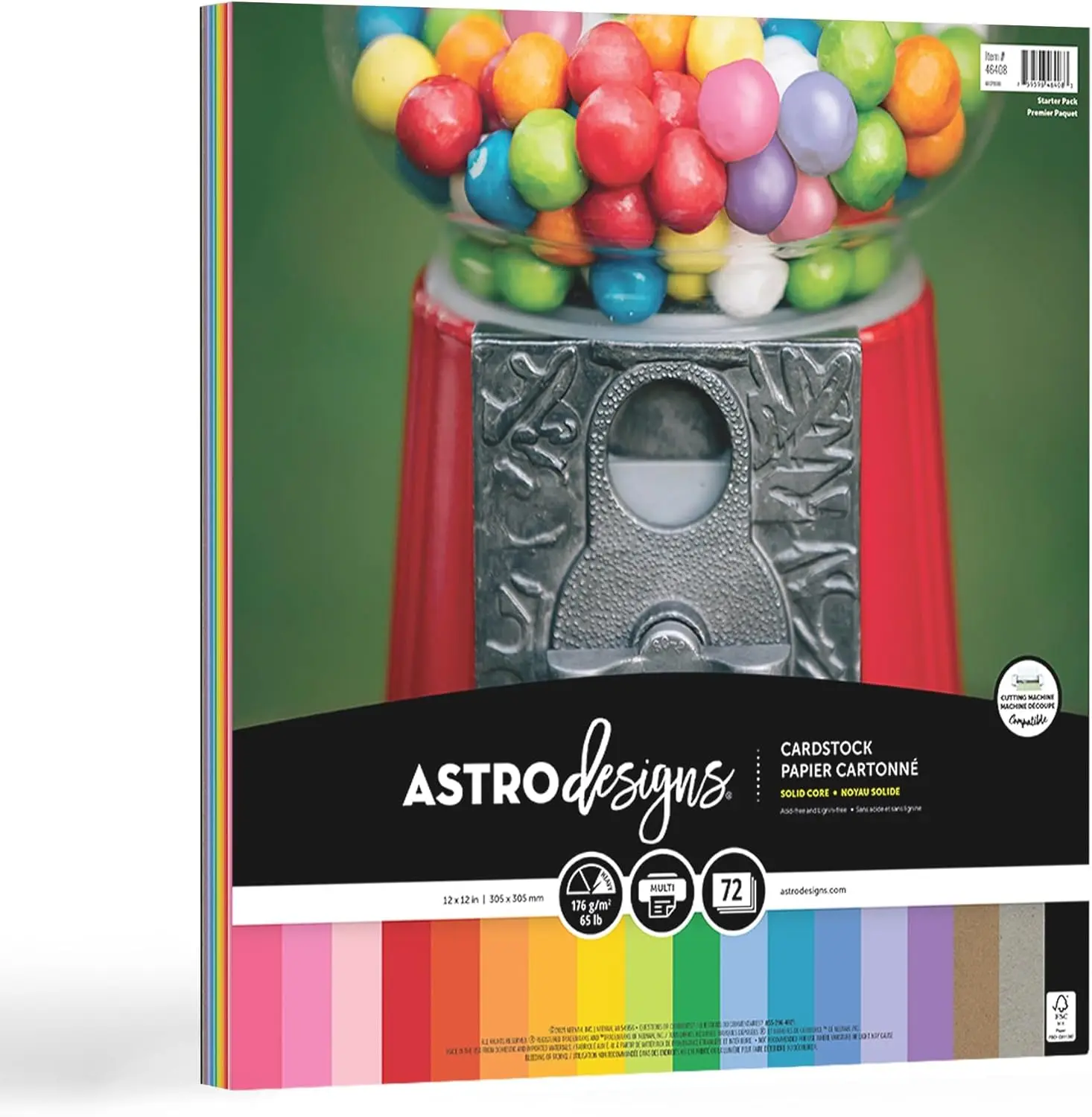 Cardstock Starter Kit, 12x12, 65lb/176gsm, 18-Color Assortment, 72 Sheets for Crafts and School Projects
Cardstock Starter Kit, 12x12, 65lb/176gsm, 18-Color Assortment, 72 Sheets for Crafts and School Projects