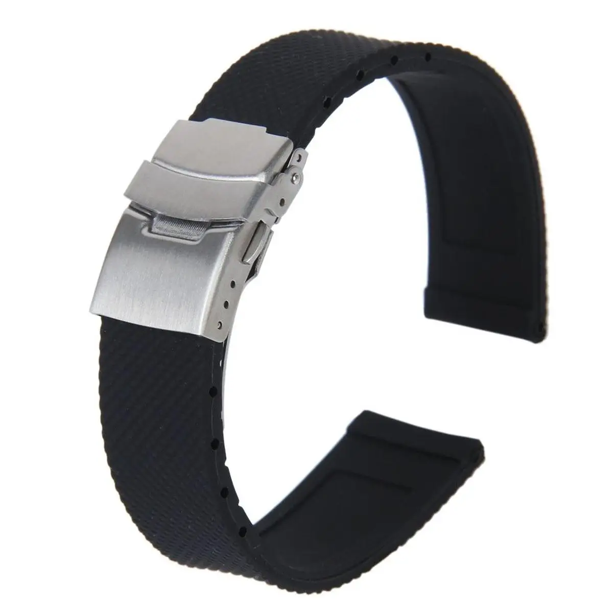20mm Waterproof Silicone Watch Band Soft Strap Stainless Steel Clasp Quick Release Fits 20mm Lug Width Adjustable Sports Diver
20mm Waterproof Silicone Watch Band Soft Strap Stainless Steel Clasp Quick Release Fits 20mm Lug Width Adjustable Sports Diver