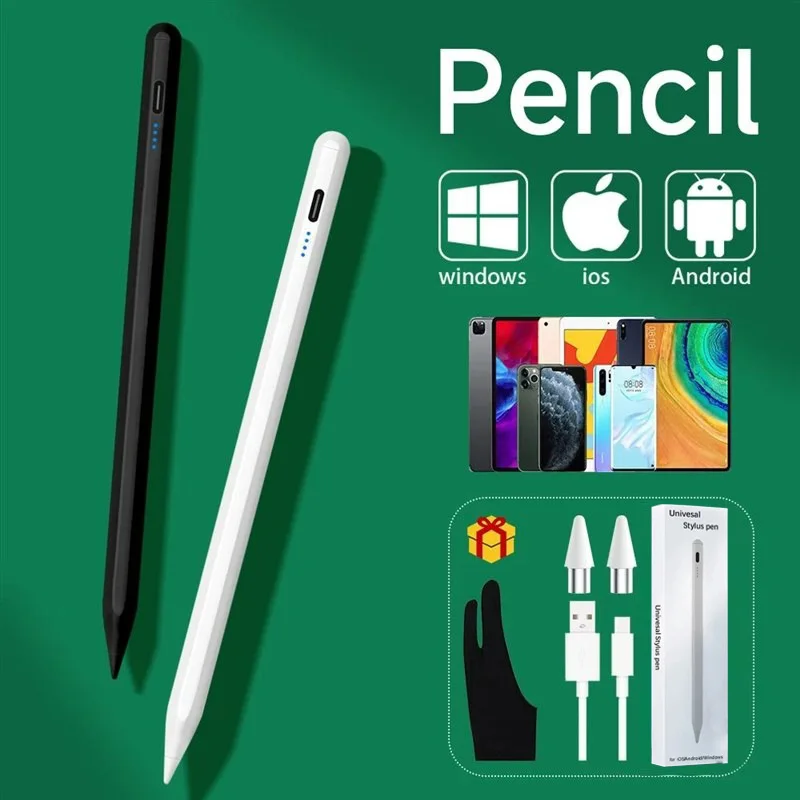 Stylus Pen For Apple Pencil with LED Power Indicators Palm Rejection Touch Pencil iPad pencil with Anti-touch Painting Gloves
Stylus Pen For Apple Pencil with LED Power Indicators Palm Rejection Touch Pencil iPad pencil with Anti-touch Painting Gloves