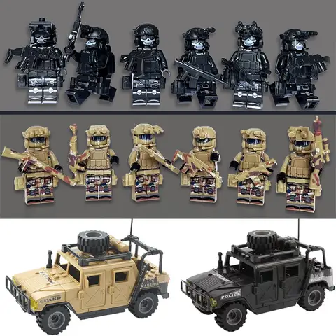 Poupée Ghost Swat, combinaison anti-explosion, blocs de construction militaires blindés, mini personnages, jouets pour enfants, cadeaux d'anniversaire