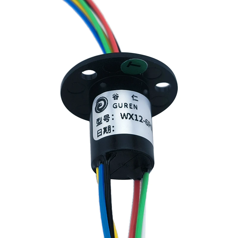 WX12-6P05 OD 12mm 6-way 5A 360 degree rotating capsule slip ring 6-way rotating conductive joint
WX12-6P05 OD 12mm 6-way 5A 360 degree rotating capsule slip ring 6-way rotating conductive joint