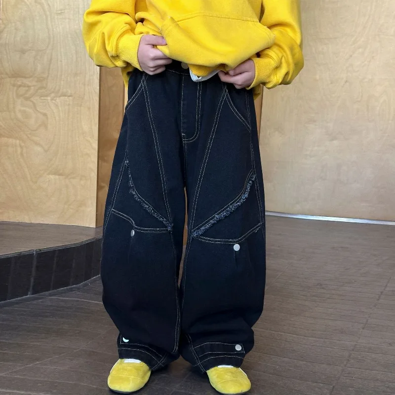 Джинсы повседневные для мальчиков, весна-осень 2026, новые свободные брюки для детей, 3-14 лет, одежда для мальчиков
Джинсы повседневные для мальчиков, весна-осень 2026, новые свободные брюки для детей, 3-14 лет, одежда для мальчиков