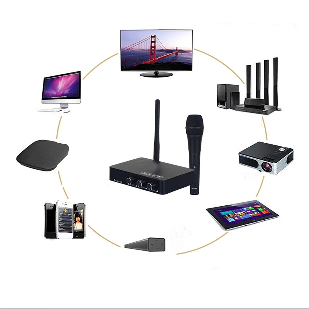 K2 Wireless Family Singing Machine Player USB Sound Card PC Mixer
K2 Wireless Family Singing Machine Player USB Sound Card PC Mixer