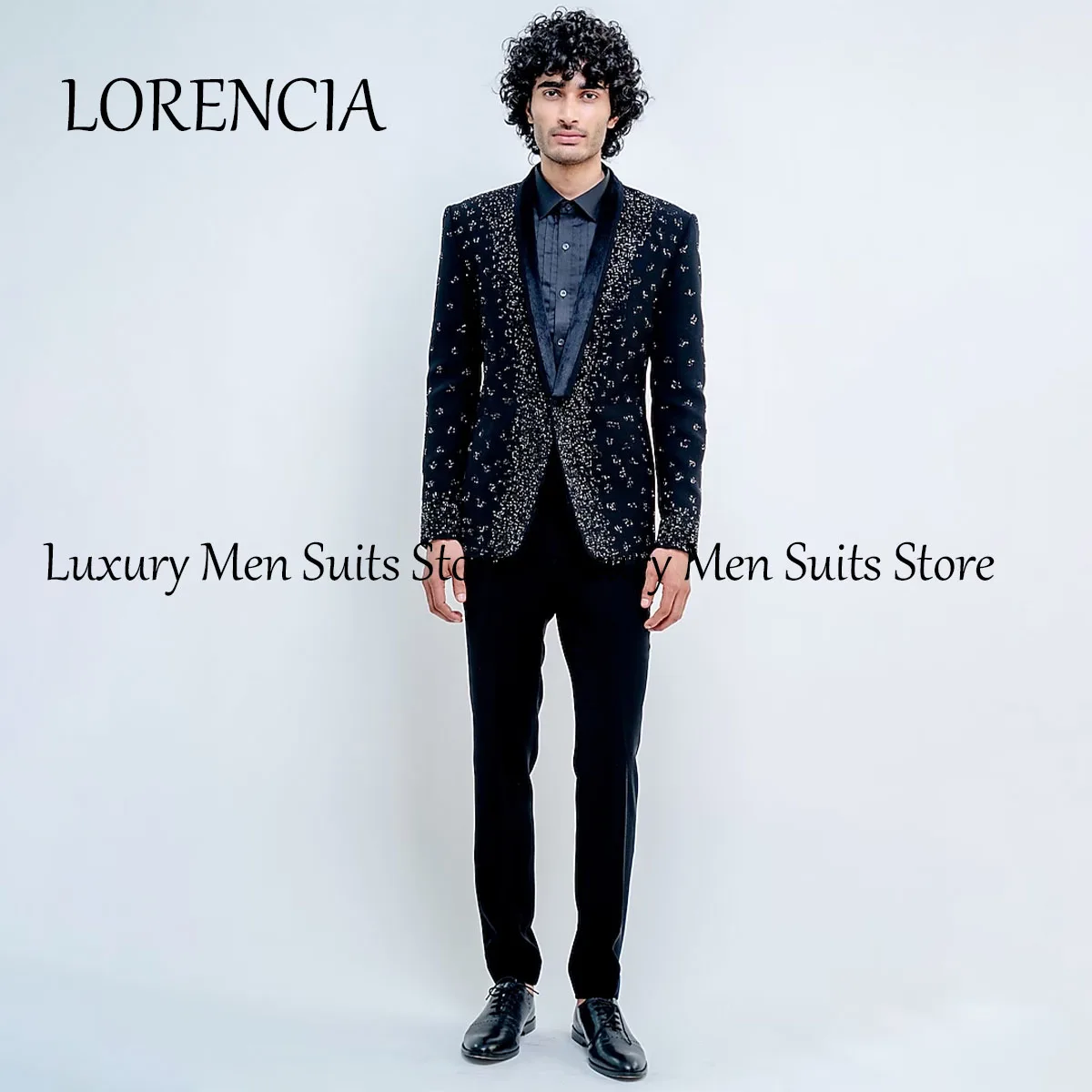 Customized Formal 2 Pieces Sets Slim Fit 2025 Beaded Men Suits Business Male Prom Party Blazers Outfits Groom Tuxedos Homme
Customized Formal 2 Pieces Sets Slim Fit 2025 Beaded Men Suits Business Male Prom Party Blazers Outfits Groom Tuxedos Homme