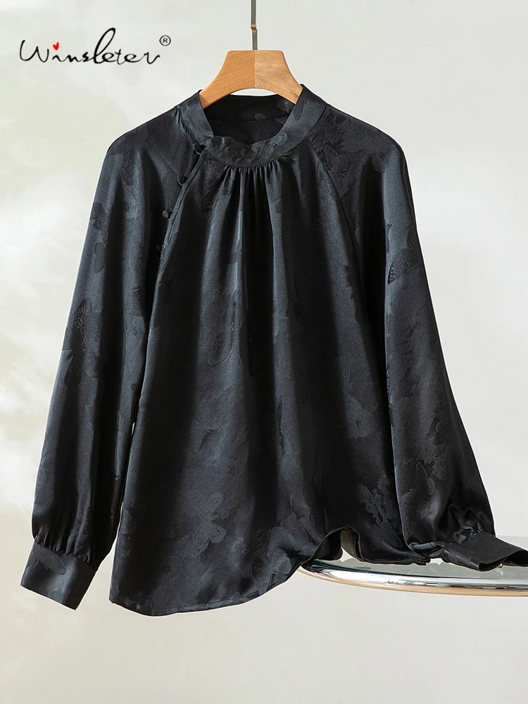 Winsleter-100%Real Silk Elegant Shirt, Stand Jacquard, Women Casual Temperament Versatile Loose Blouse, 2026 Spring New T61433CC
Winsleter-100%Real Silk Elegant Shirt, Stand Jacquard, Women Casual Temperament Versatile Loose Blouse, 2026 Spring New T61433CC