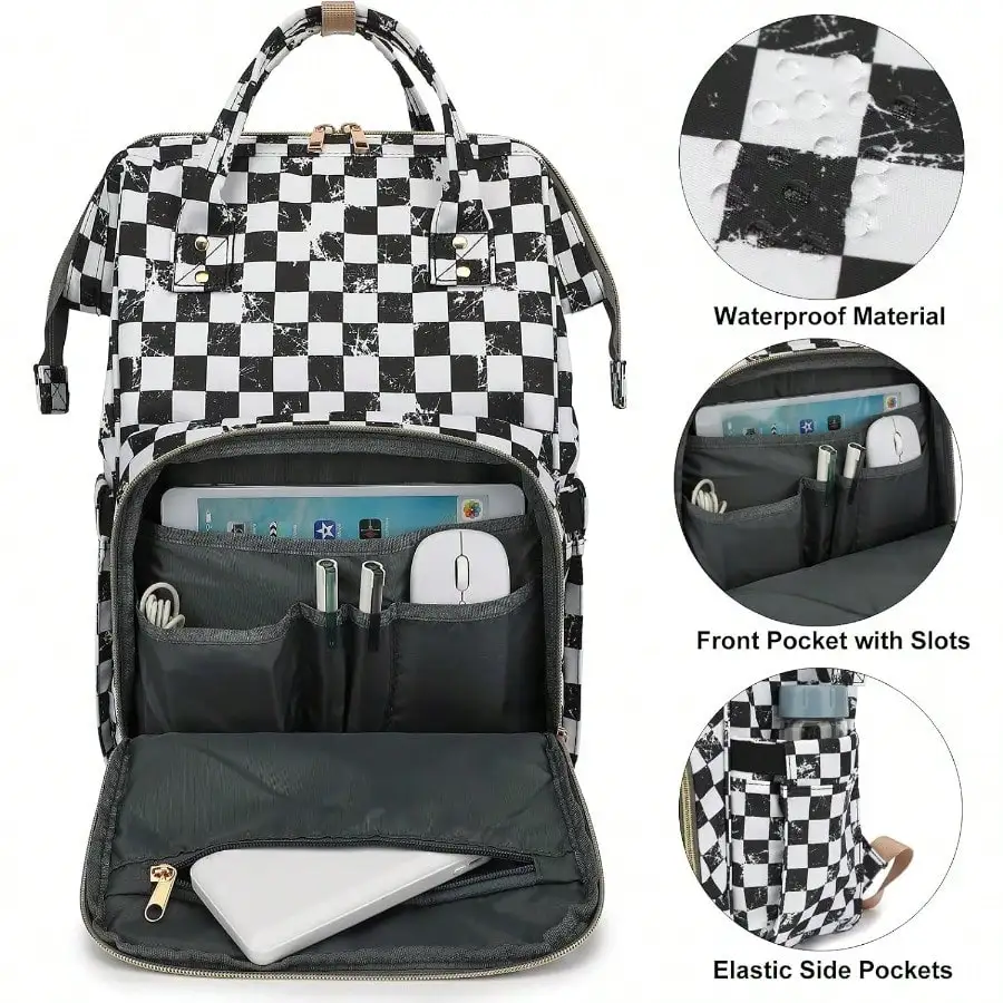 Laptop Backpack For Women College Bookbag School Backpack Work Business Travel 15.6 Inch Computer Backpacks Marble Checkere
Laptop Backpack For Women College Bookbag School Backpack Work Business Travel 15.6 Inch Computer Backpacks Marble Checkere