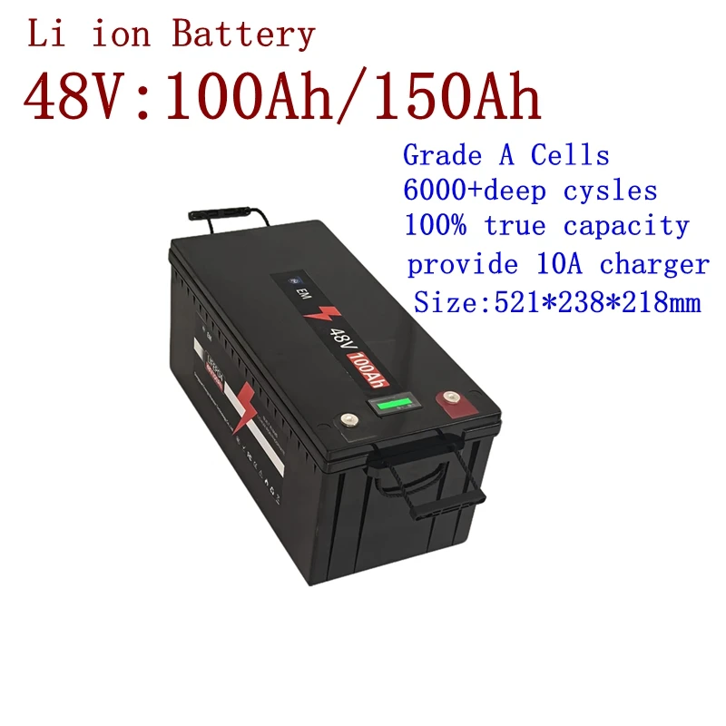 48v 100AH 5kwh 7kwh 48v 150AH li-ion Lithium Replace power battery for Golf cart backup RV EV inverter Solar System +10A charger
48v 100AH 5kwh 7kwh 48v 150AH li-ion Lithium Replace power battery for Golf cart backup RV EV inverter Solar System +10A charger