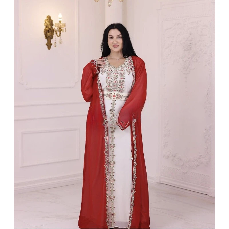 Red & White Jacket African Attire Bridesmaid Embroidered Work Dress
Red & White Jacket African Attire Bridesmaid Embroidered Work Dress