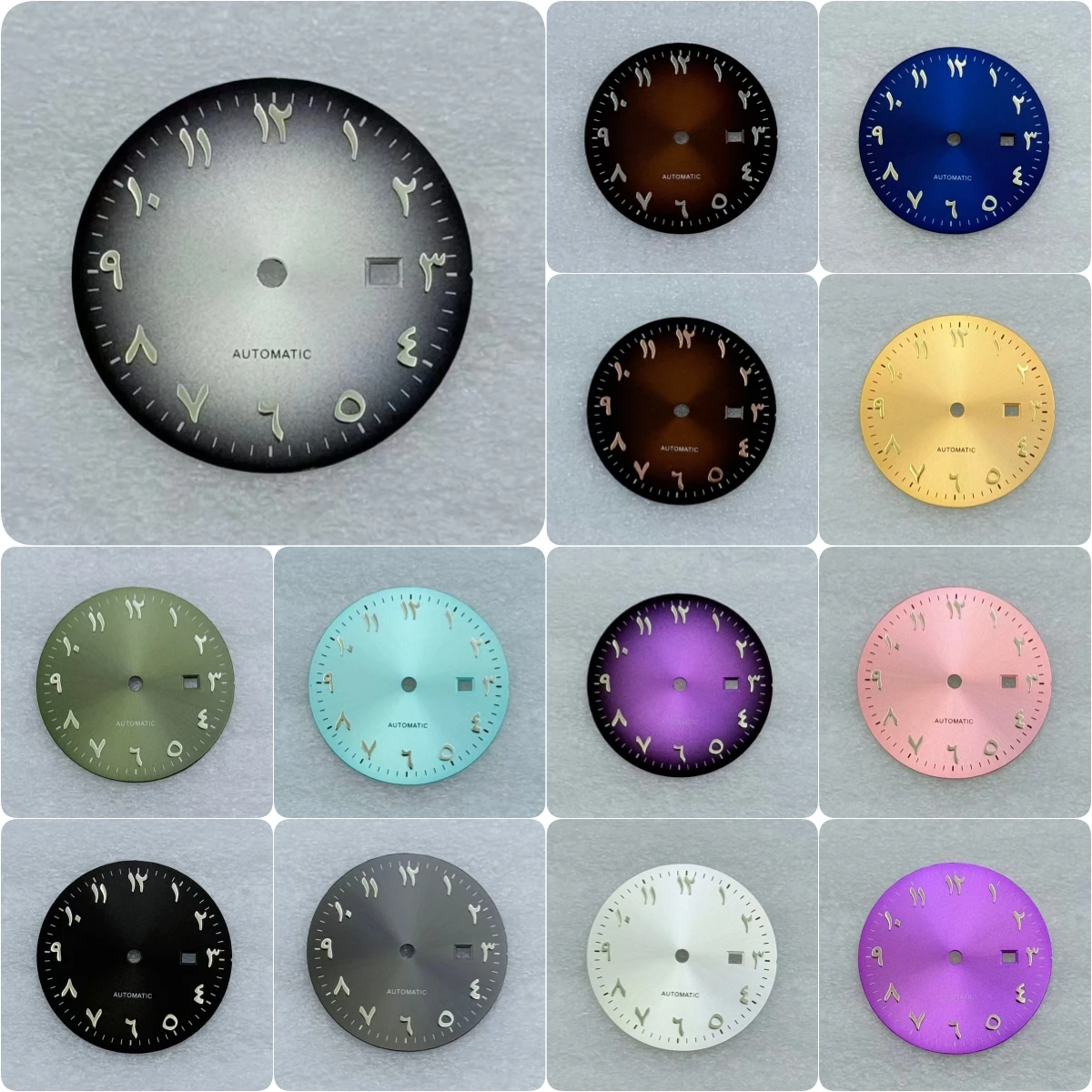 24.5mm No Logo Arab Sunburst NH35 Dial For NH05 Movement No Luminous Watch Modification Accessories Custom Logo
24.5mm No Logo Arab Sunburst NH35 Dial For NH05 Movement No Luminous Watch Modification Accessories Custom Logo