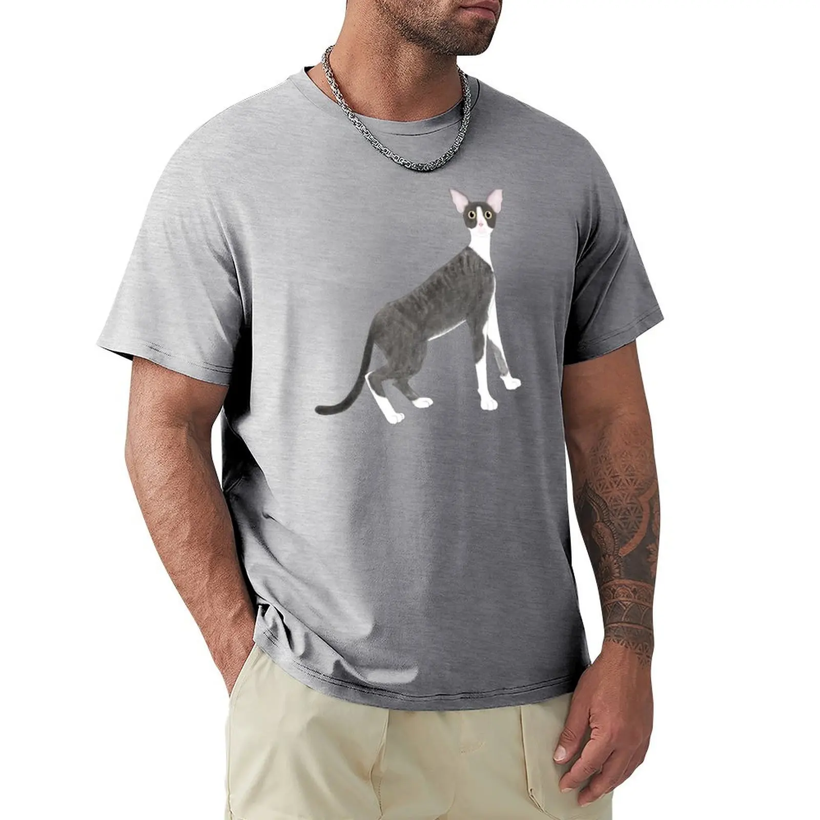 Cornish Rex Cat T-Shirt hippie clothes sports fans summer tops Short sleeve tee men
Cornish Rex Cat T-Shirt hippie clothes sports fans summer tops Short sleeve tee men